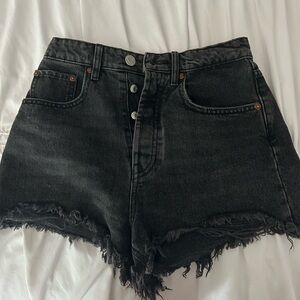 Zara Black High rise shorts